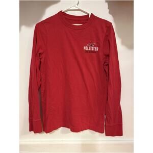 Y2K VTG 2000s Mens Hollister Long Sleeve Size Medium Red